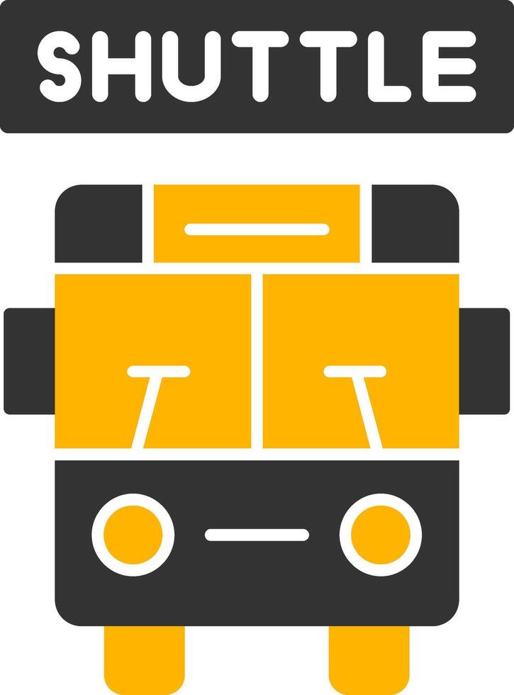 Airport Shuttle Service Glyph Two Color vector