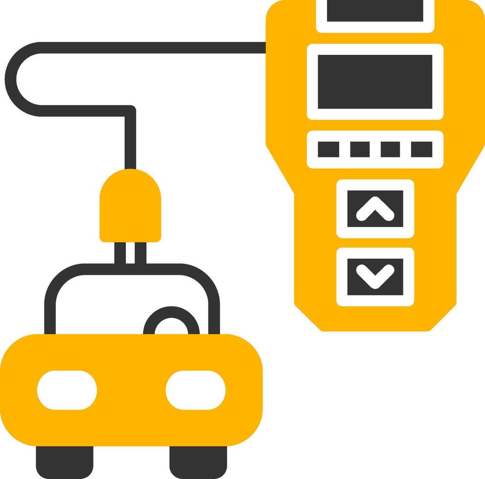 Digital Diagnostic Tool Glyph Two Color vector
