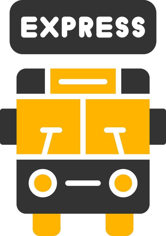 Express Route Bus Glyph Two Color vector
