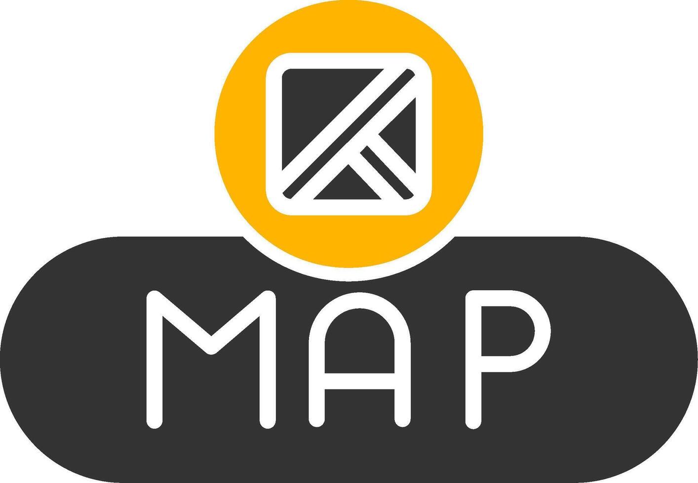 View Map Button Glyph Two Color vector