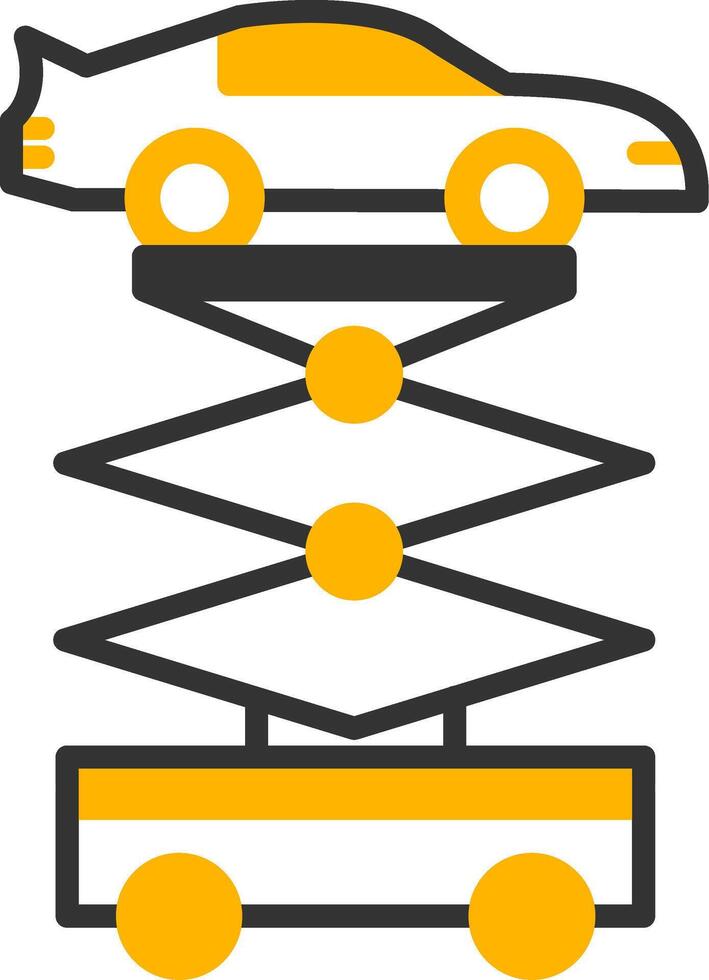 Engine Block Hoist Glyph Two Color vector