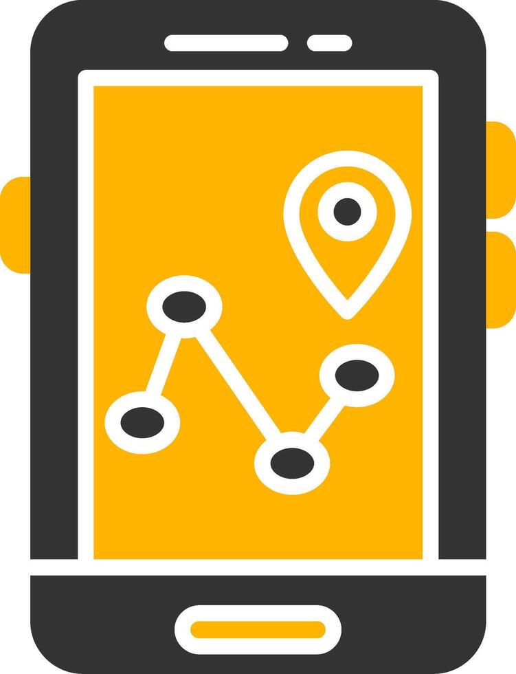Satellite GPS Navigation Icon Glyph Two Color vector
