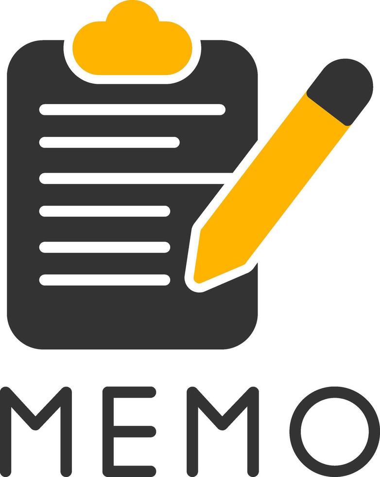 Official Memo Distribution Glyph Two Color vector