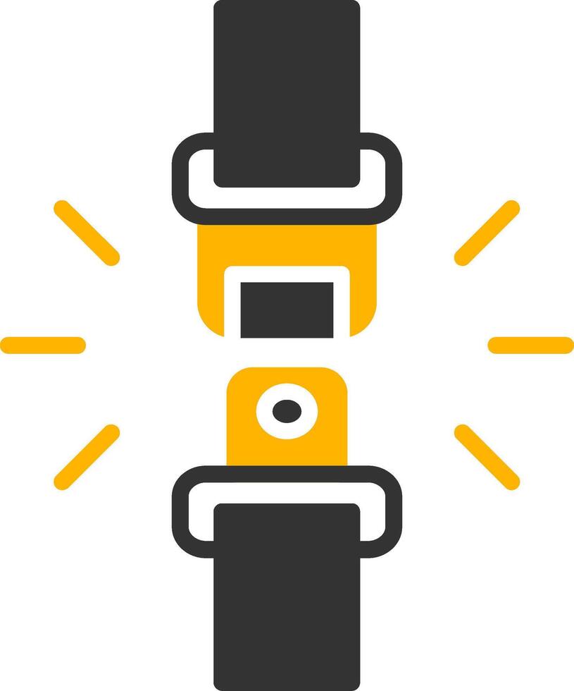 Seatbelt Usage Reminder Glyph Two Color vector