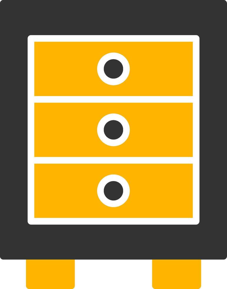 Stackable Organizer Tray Glyph Two Color vector