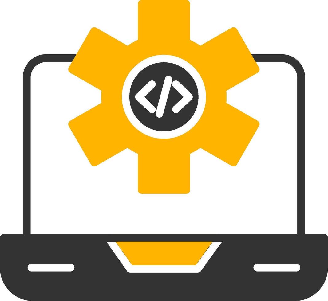 Dev Environment Workspace Glyph Two Color vector