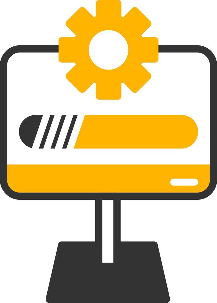 Required Software Update Alert Glyph Two Color vector