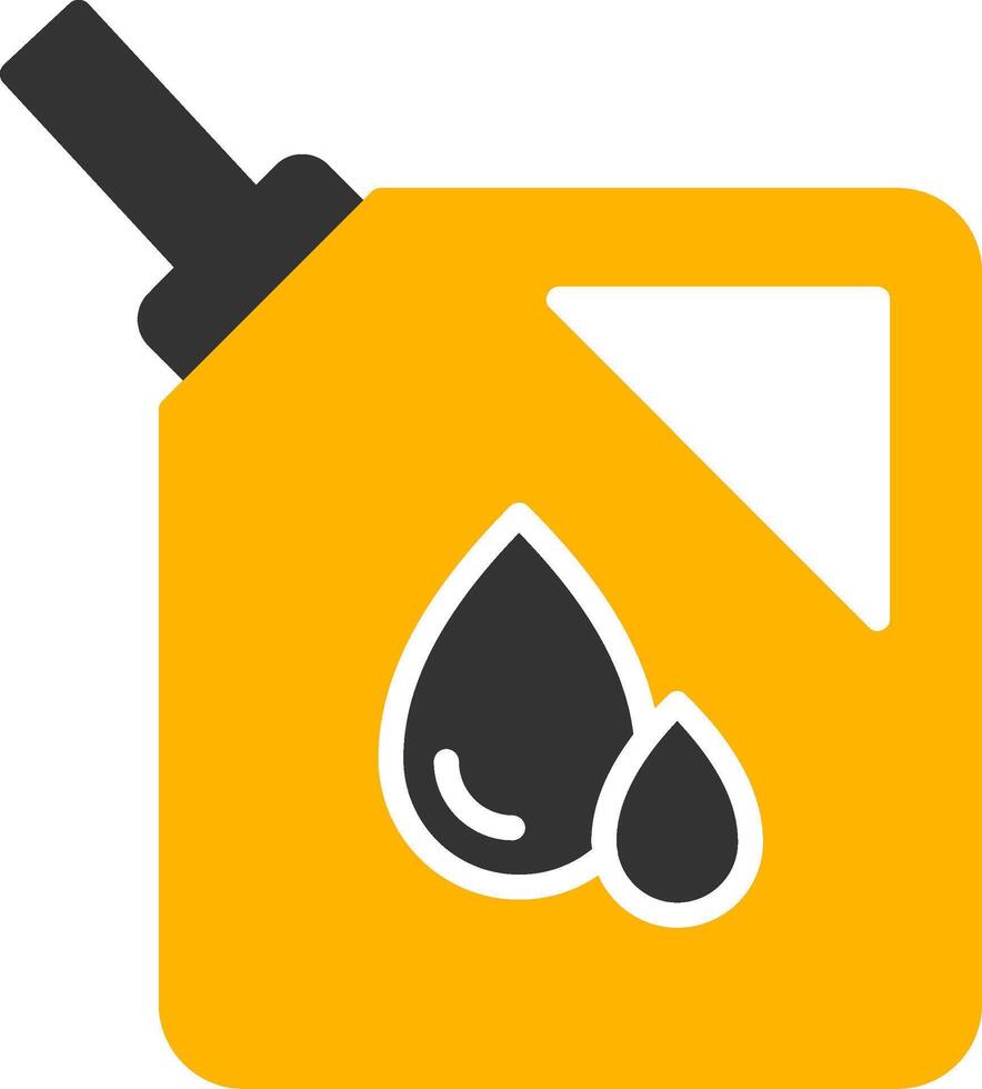 Manual Oil Dispensing Can Glyph Two Color vector