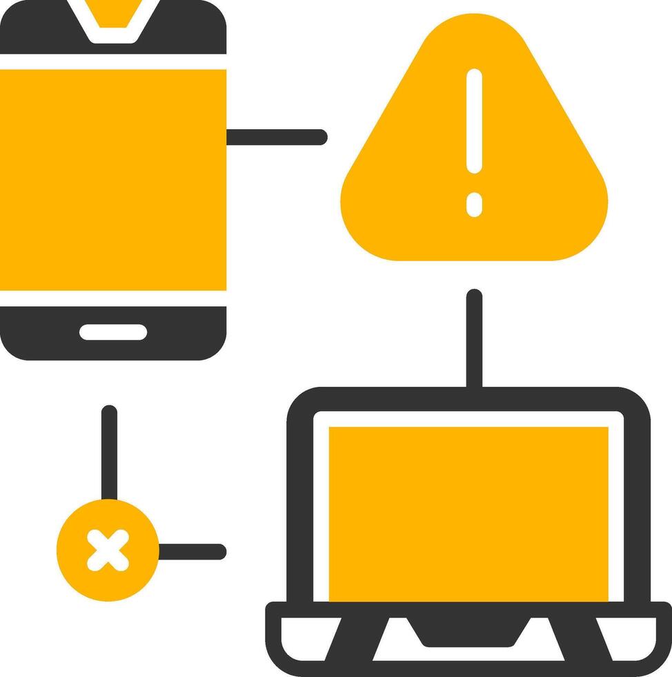 Connection Aborted Glyph Two Color vector