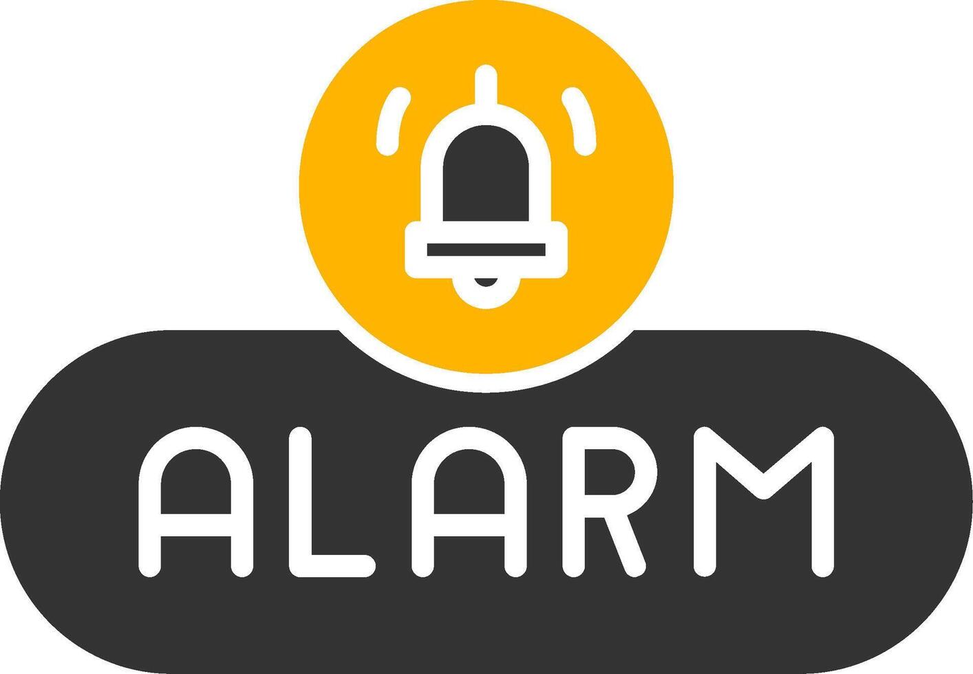 Set Alarm Button Glyph Two Color vector