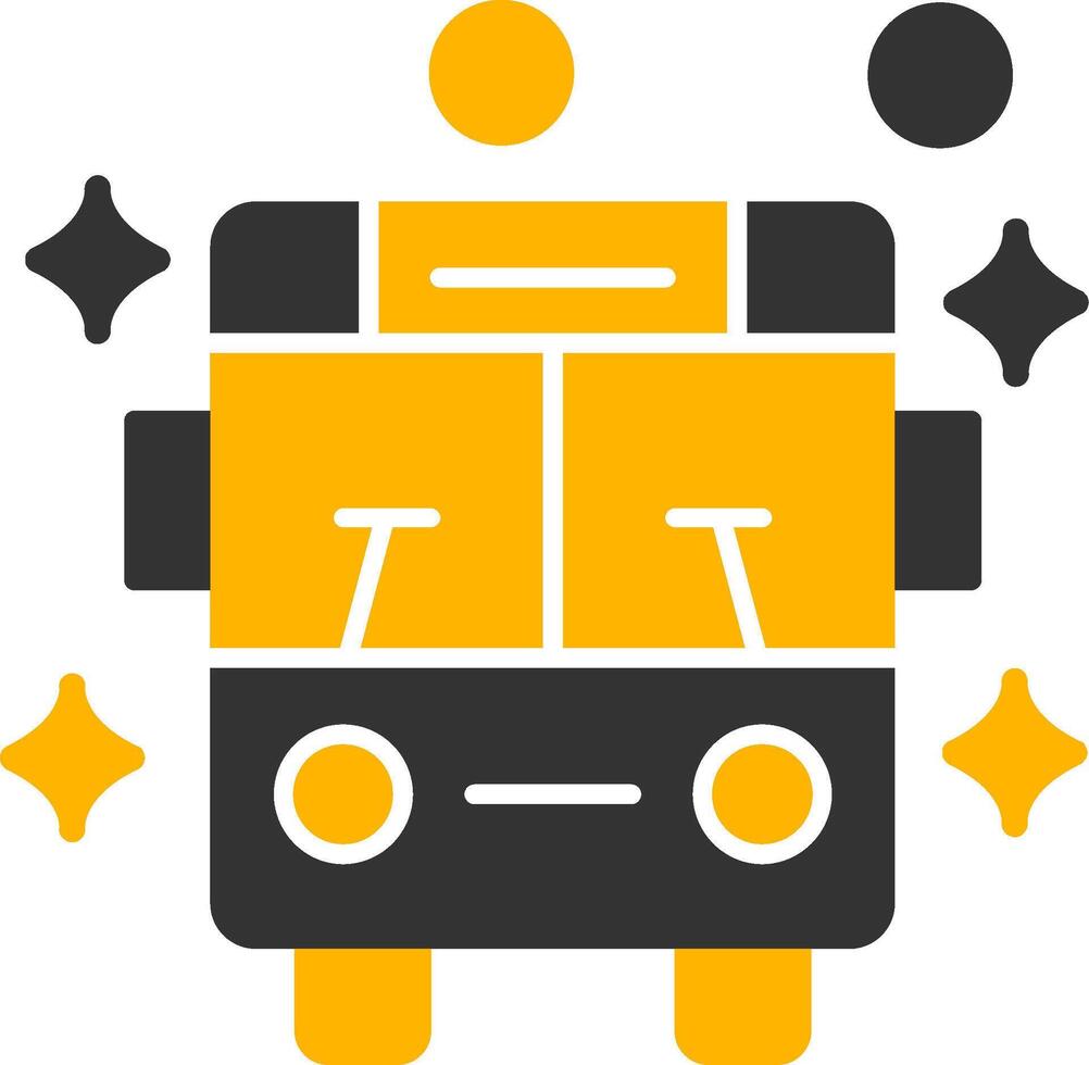 Bus Cleaning Facility Glyph Two Color vector