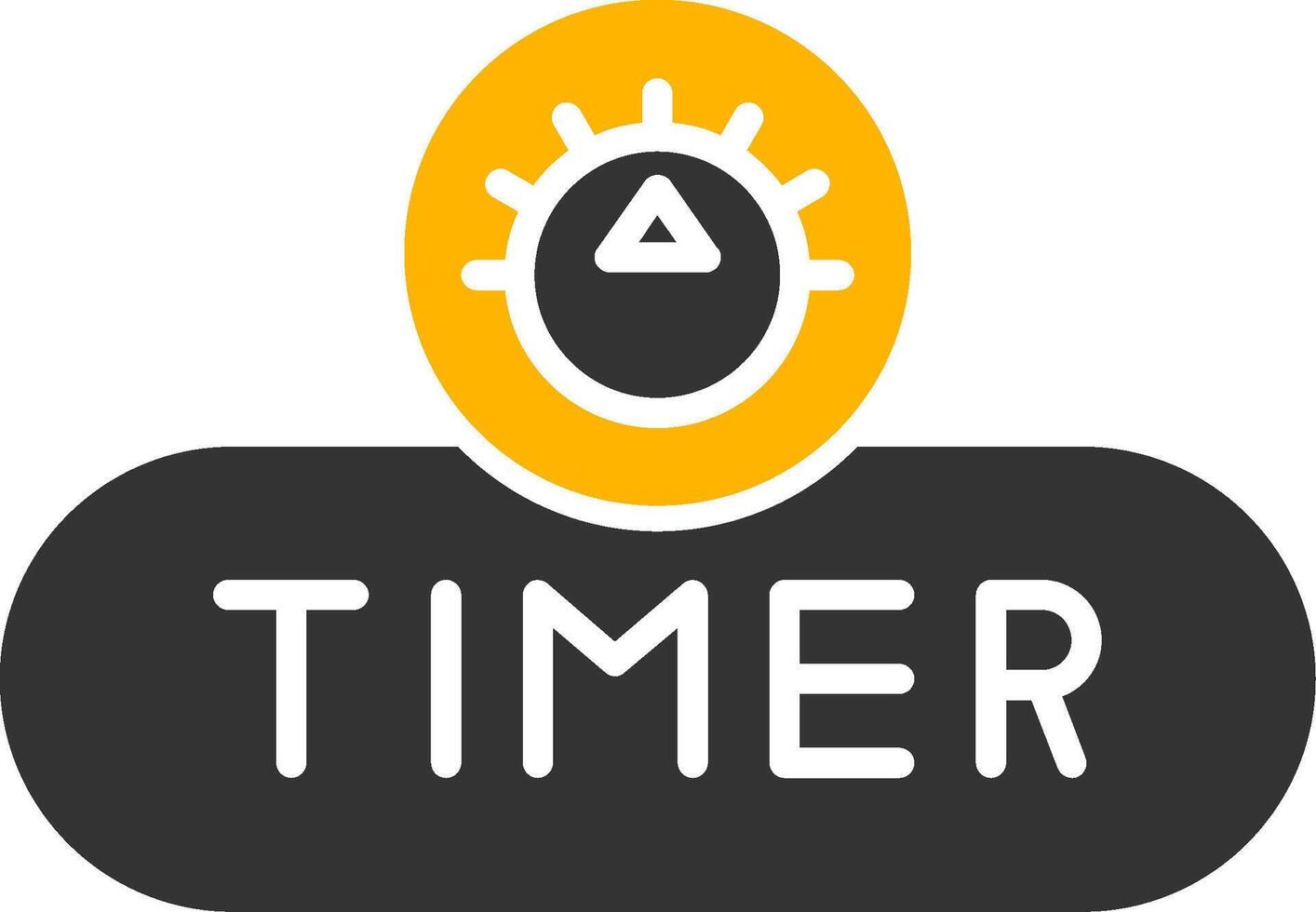 Start Timer Button Glyph Two Color vector