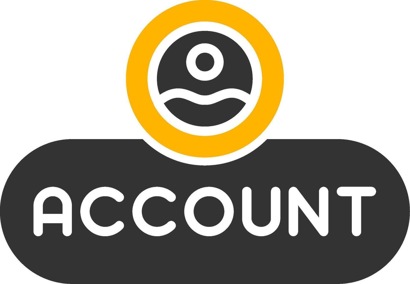 Manage Account Button Glyph Two Color vector