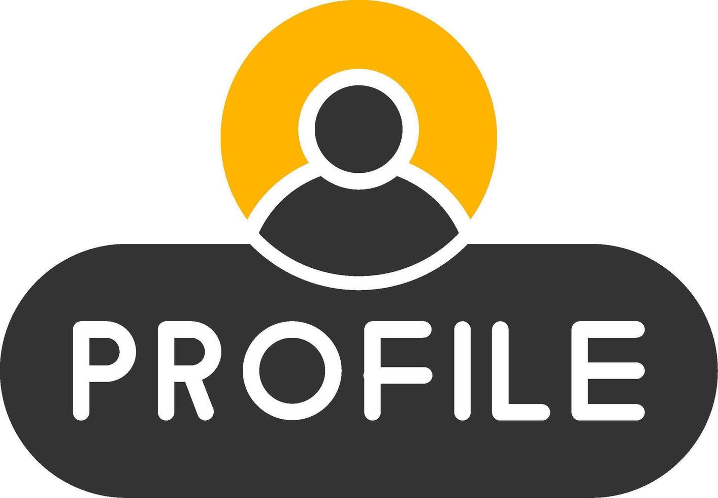 View Profile Button Glyph Two Color vector