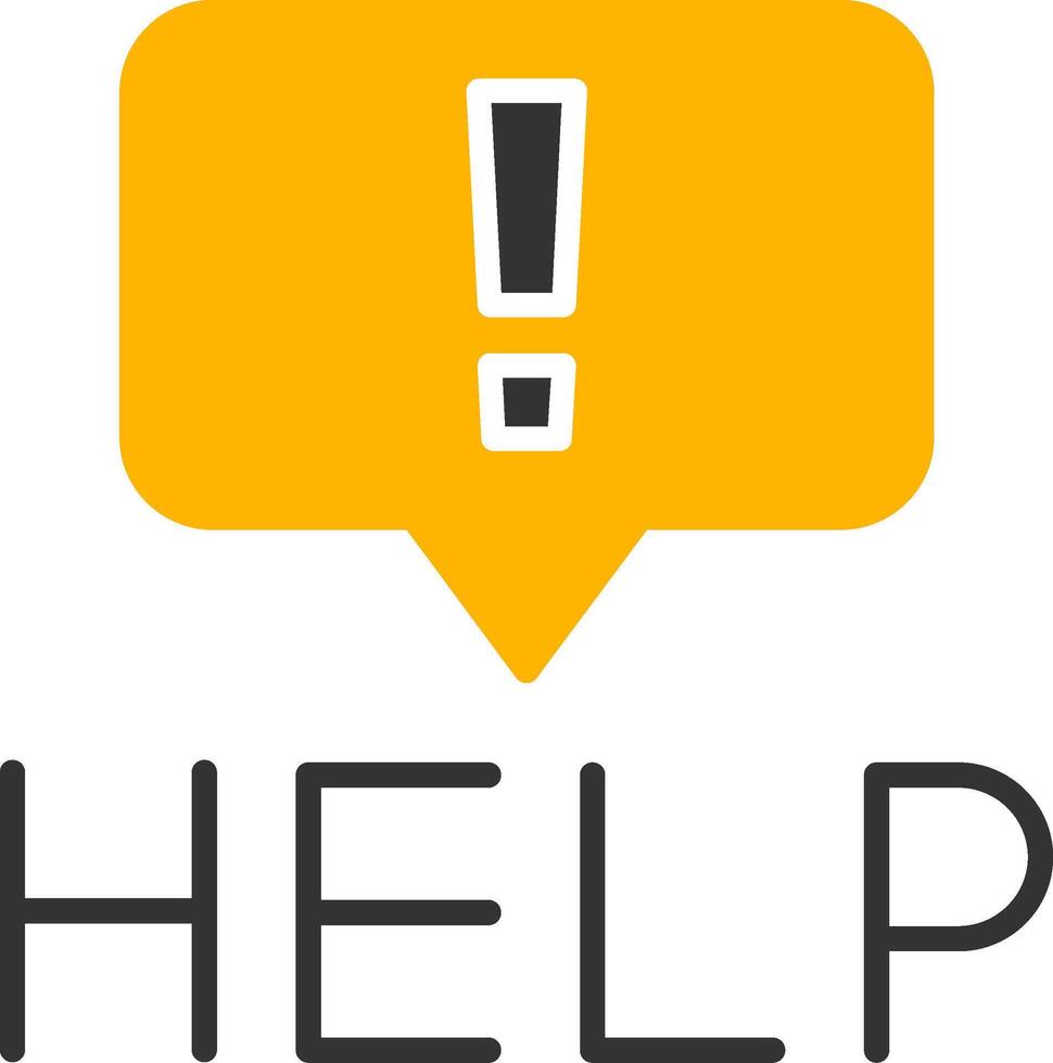 Help Support Message Glyph Two Color vector