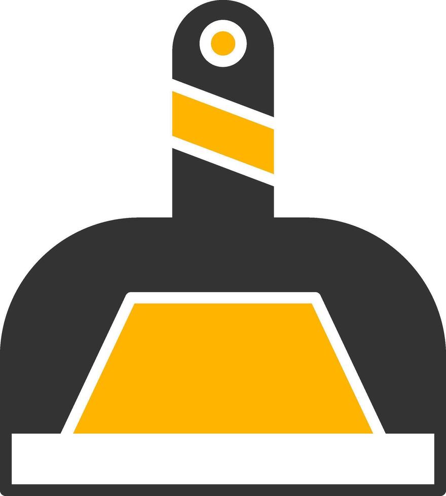 Snap Fit Dustpan Set Glyph Two Color vector