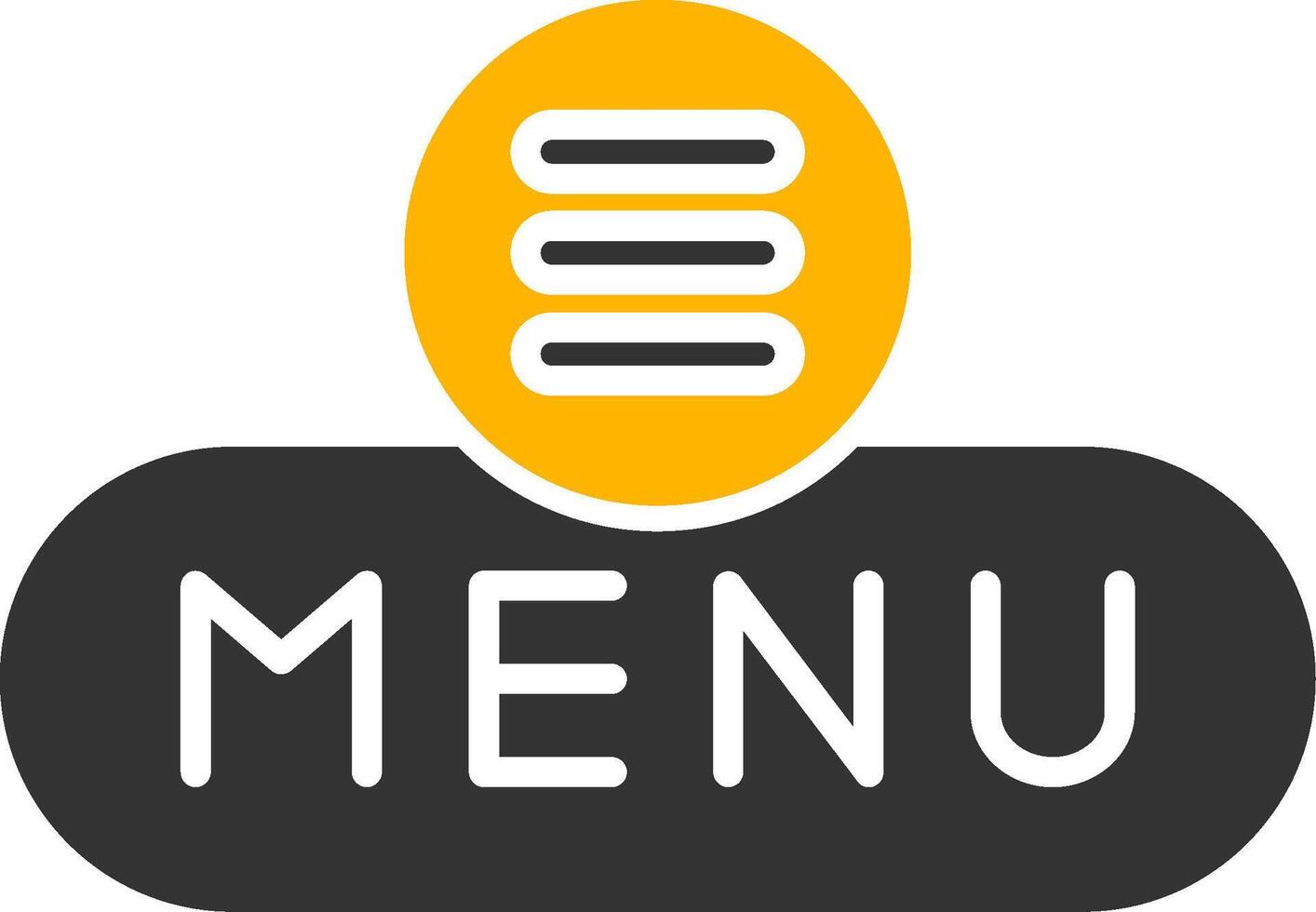 Expand Menu Button Glyph Two Color vector