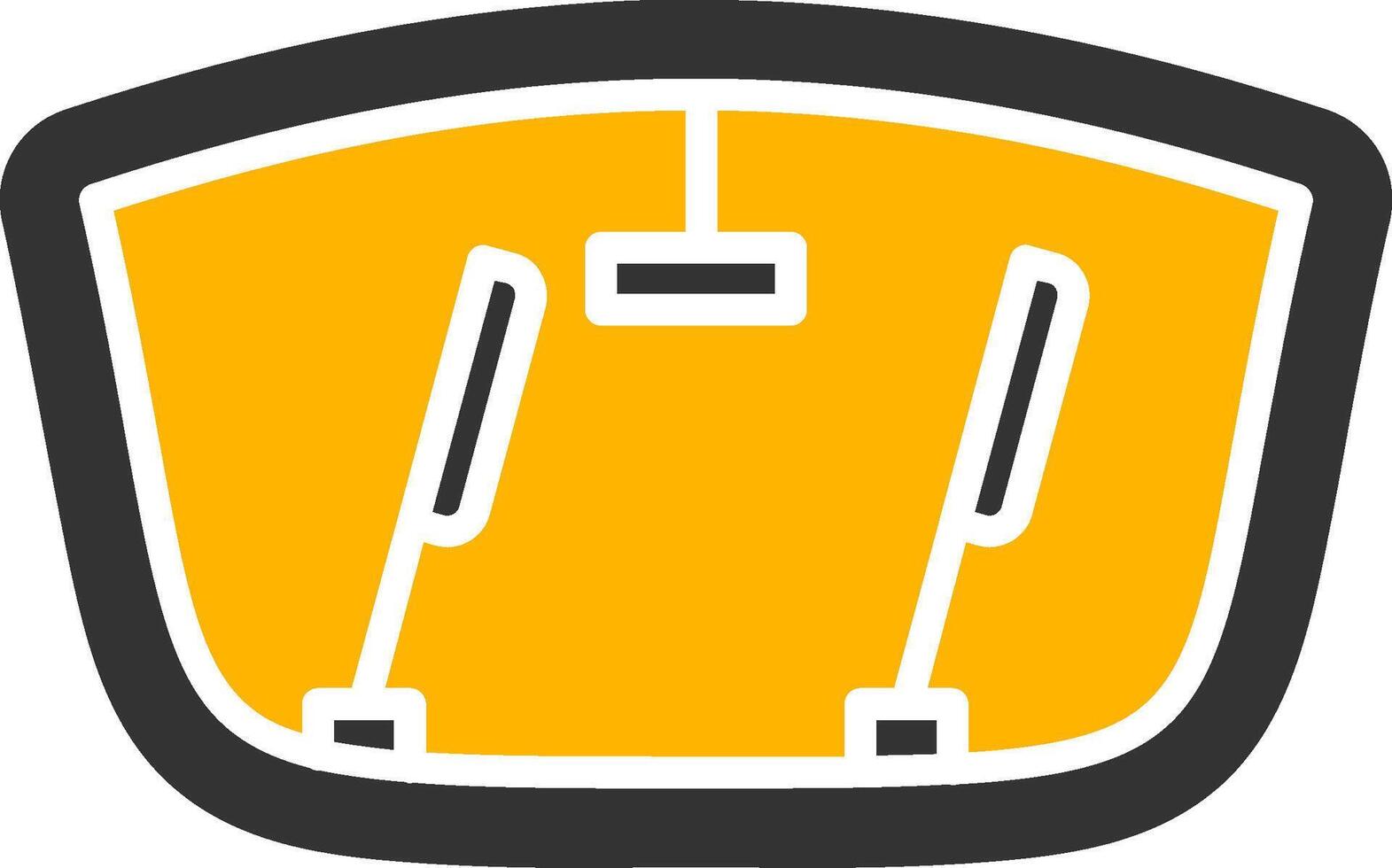 Front Windshield Wiper Glyph Two Color vector
