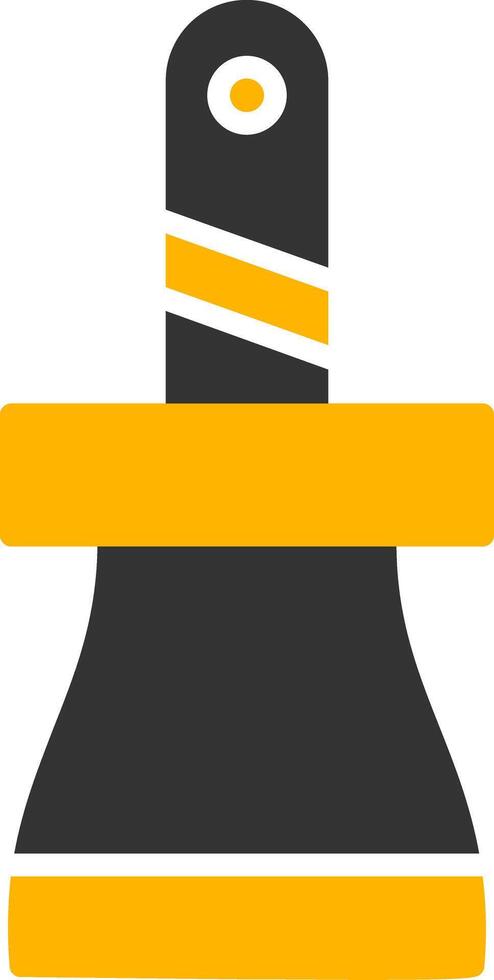 Flat Blade Scraper Glyph Two Color vector