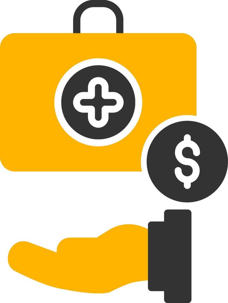 Accessible Emergency Savings Fund Glyph Two Color vector