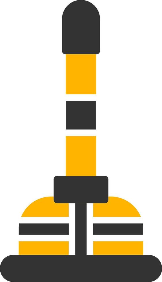 Heavy Duty Rubber Plunger Glyph Two Color vector