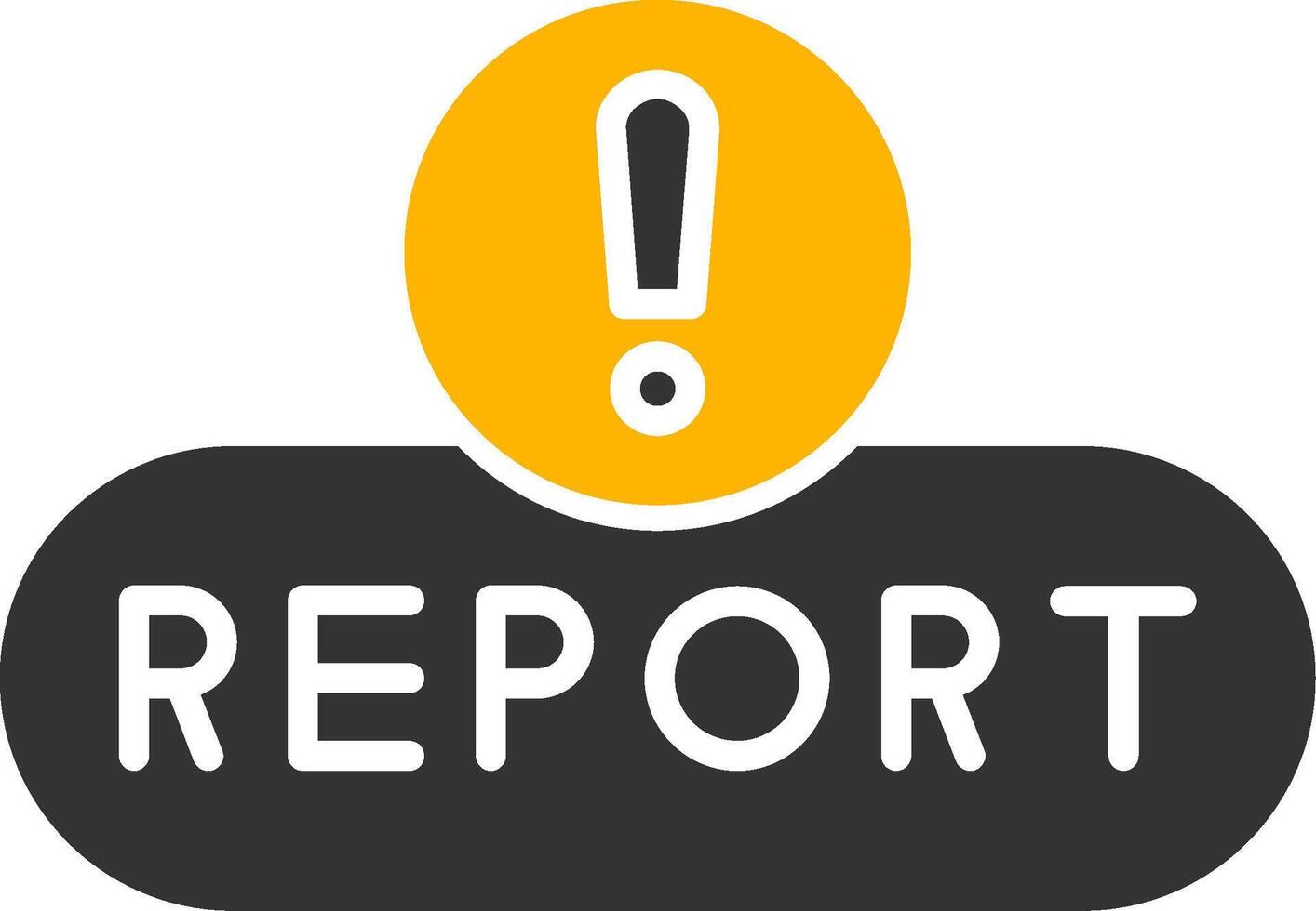 Report Issue Button Glyph Two Color vector