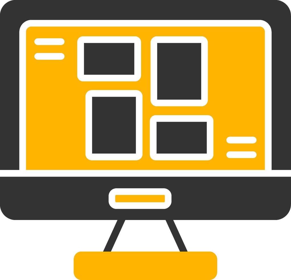 Flexbox Container Structure Glyph Two Color vector