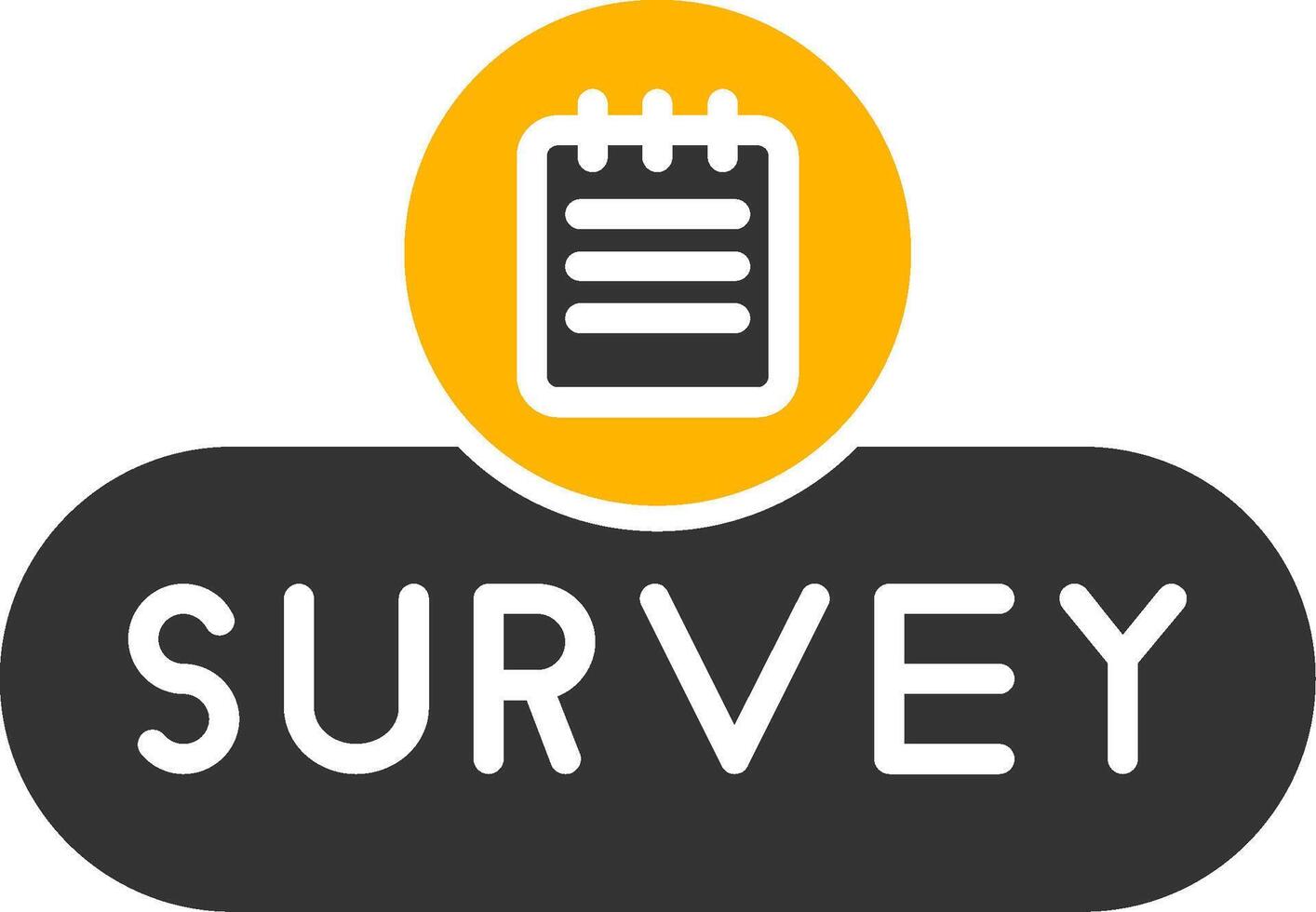 Start Survey Button Glyph Two Color vector