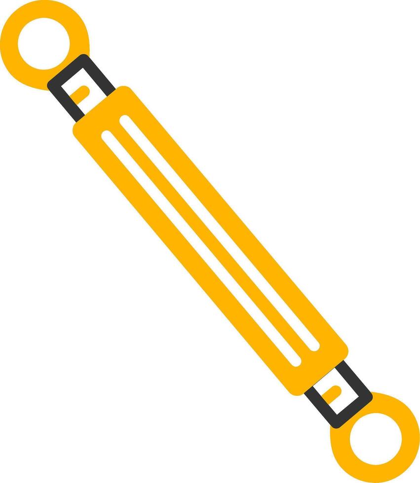 Braided Grounding Strap Glyph Two Color vector