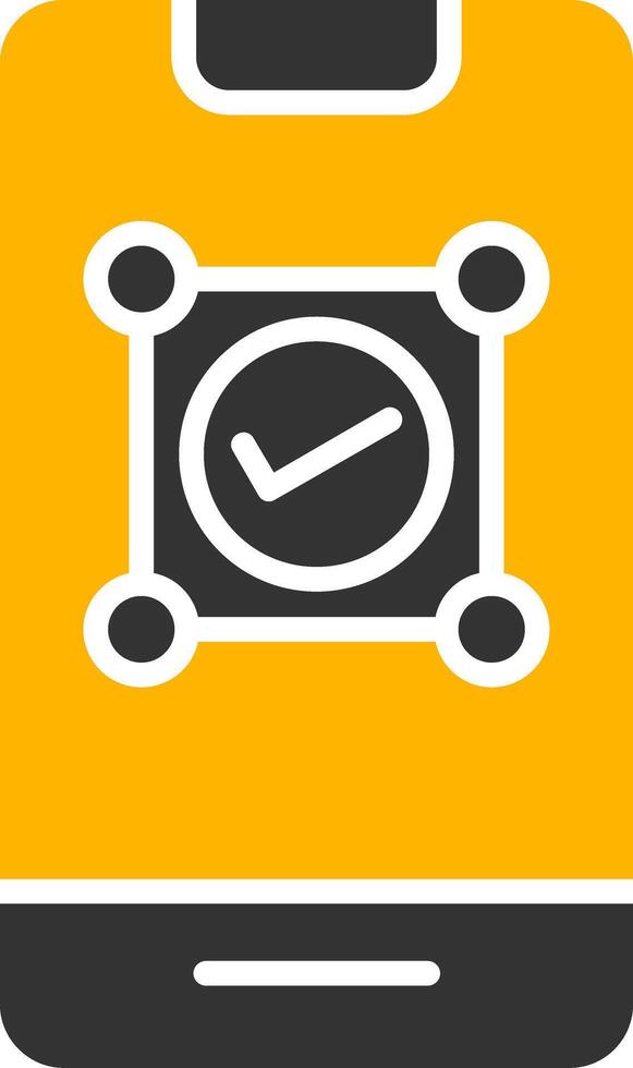 Mobile First Design Icon Glyph Two Color vector