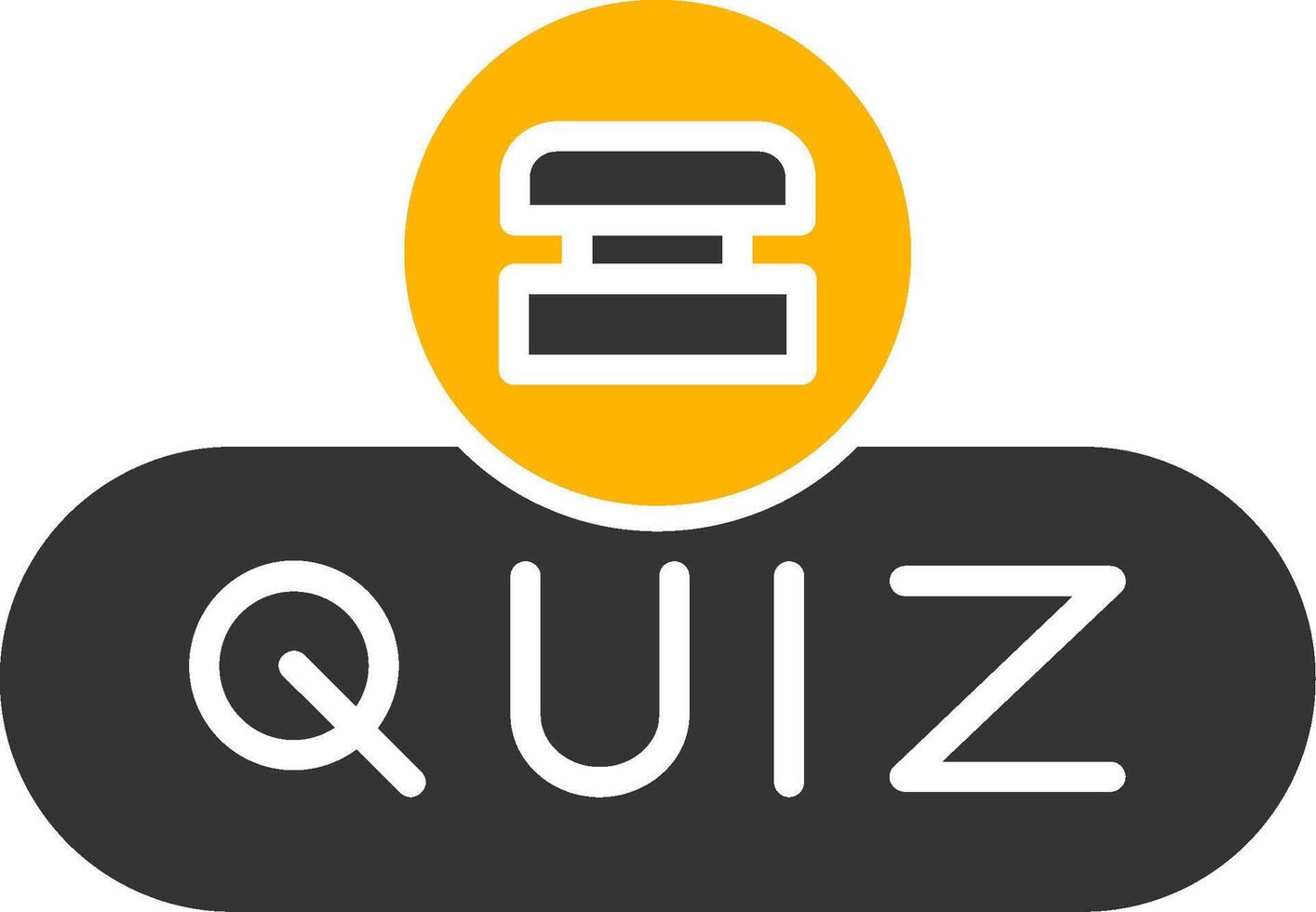 Take Quiz Button Glyph Two Color vector