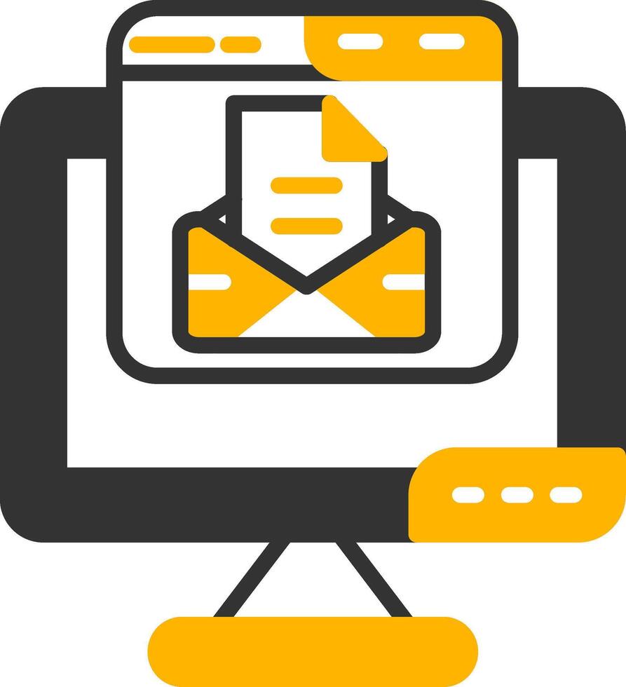 Engaging Freelance Email Marketing Glyph Two Color vector