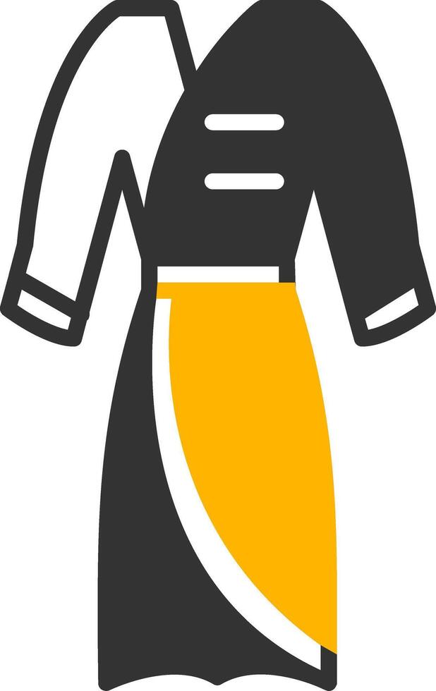 Cozy Cotton Bathrobe Glyph Two Color vector