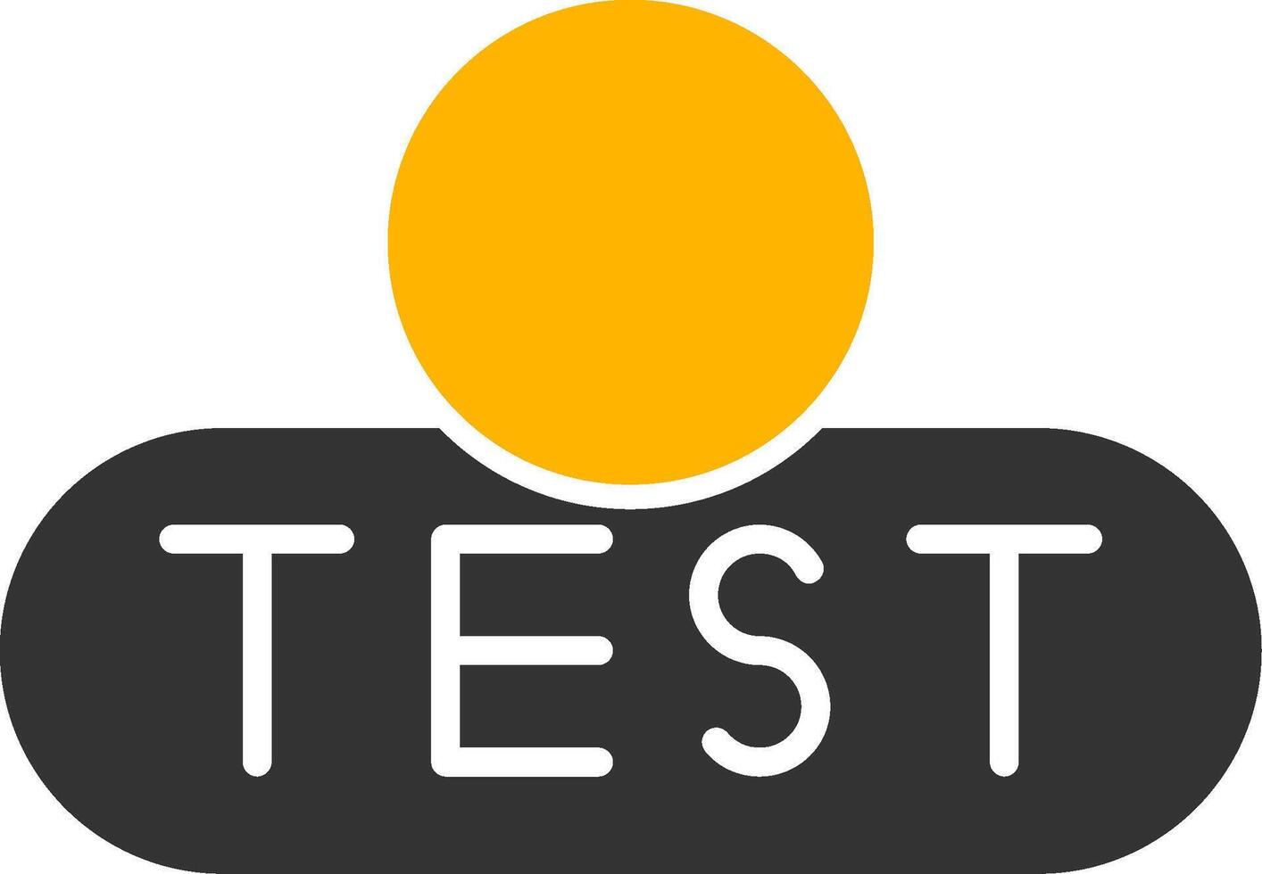 Start Test Button Glyph Two Color vector