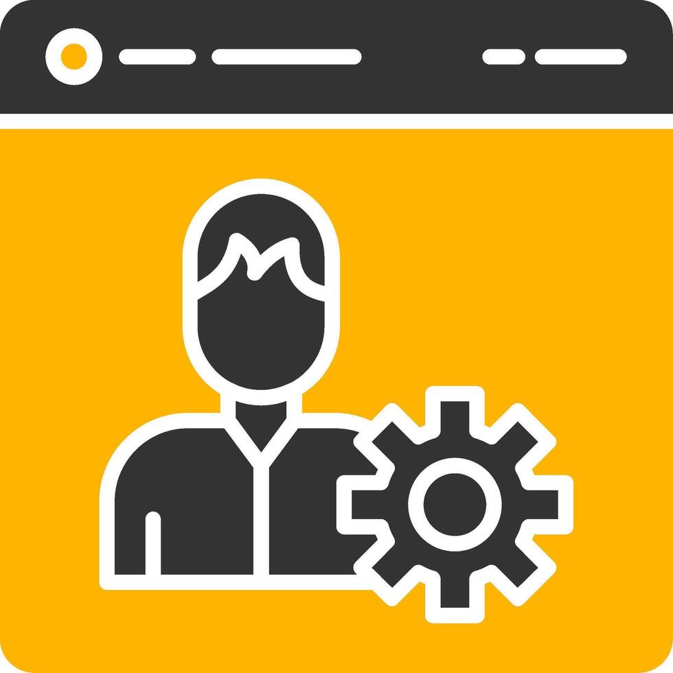 CRM Based Client Management System Glyph Two Color vector