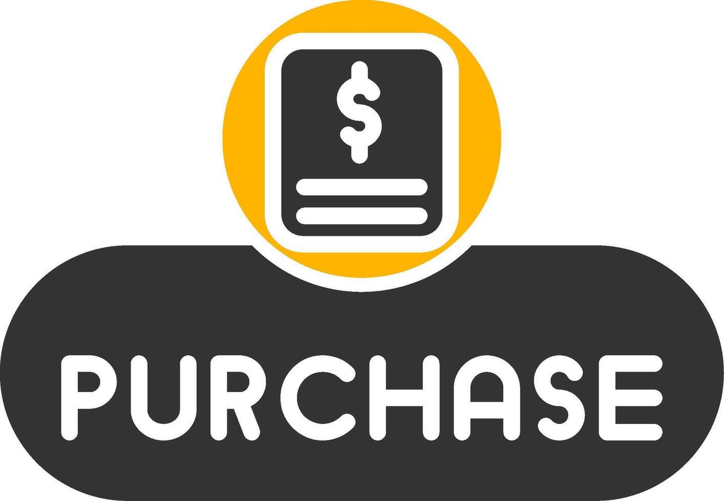Complete Purchase Button Glyph Two Color vector