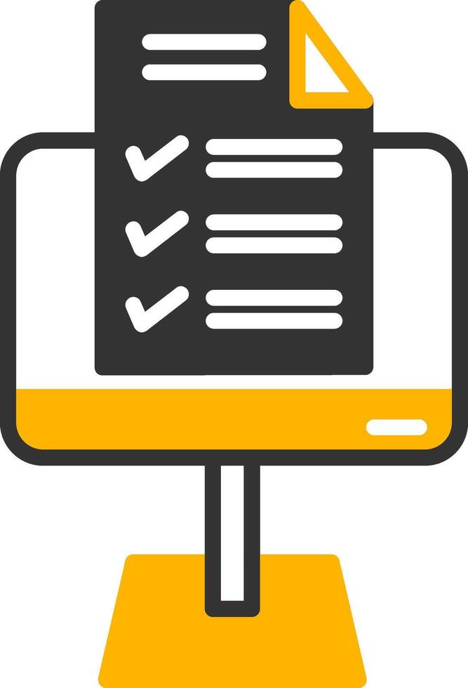 Customer Feedback OnGlyph Survey Glyph Two Color vector