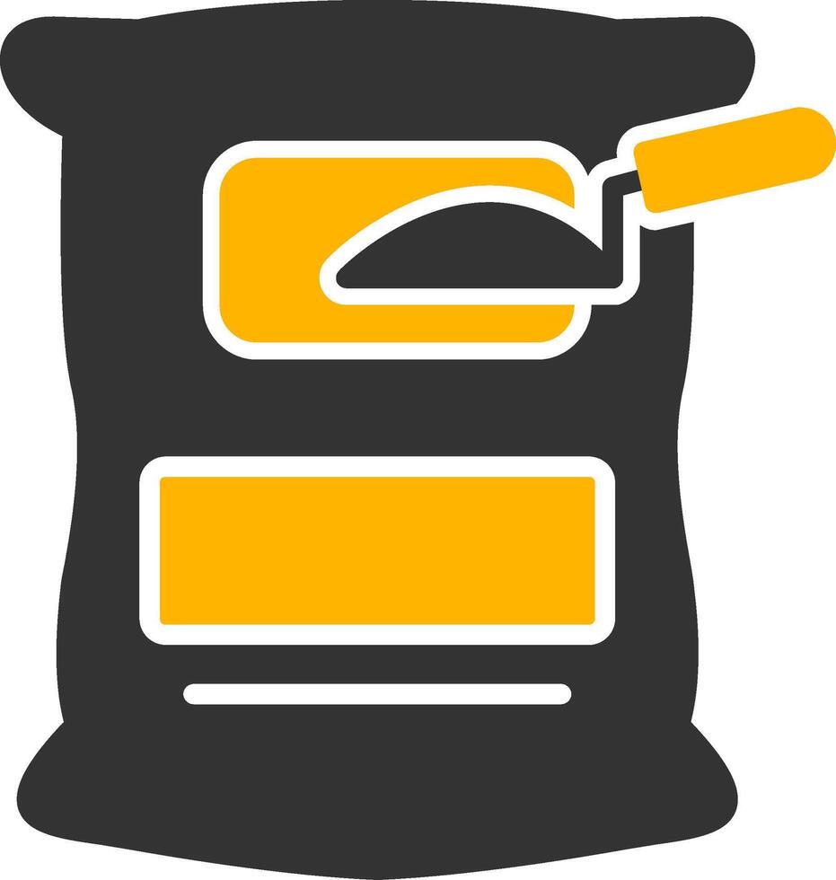 Fast Setting Portland Cement Glyph Two Color vector
