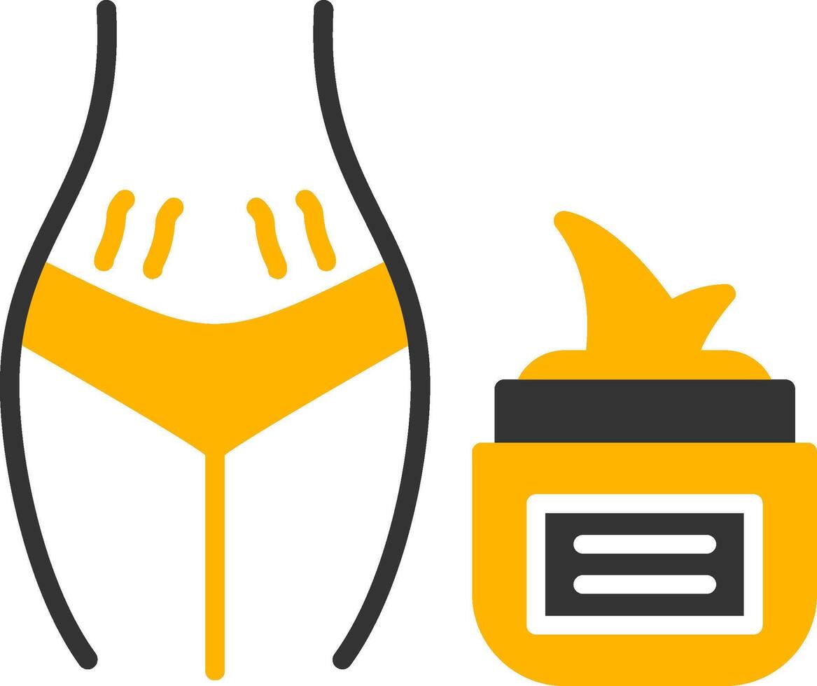 Stretch Mark Cream Glyph Two Color vector