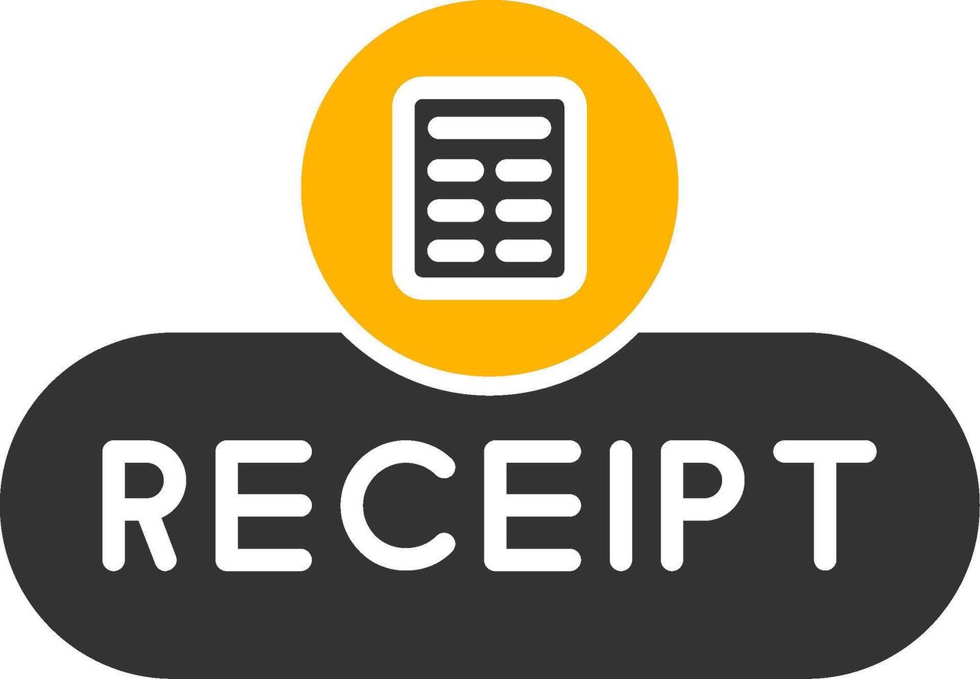 View Receipt Button Glyph Two Color vector