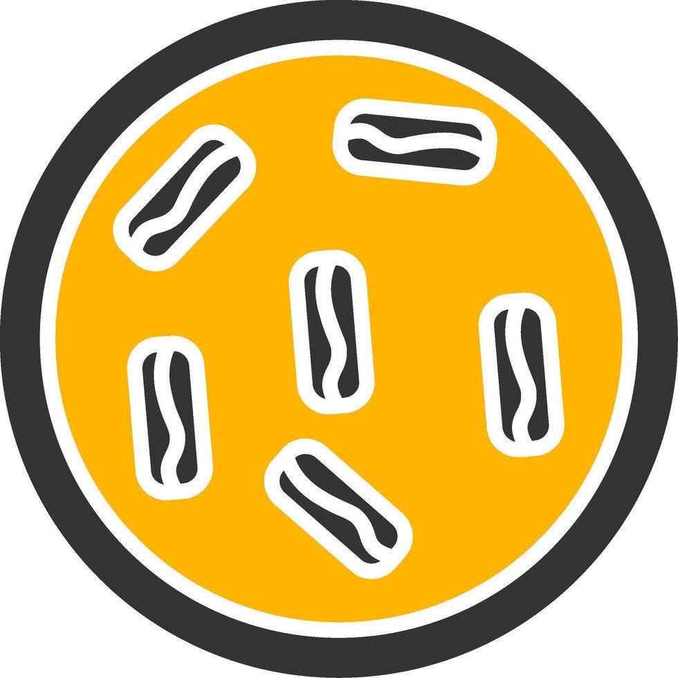 Achromobacter xylosoxidans Resistant Bacteria Glyph Two Color vector