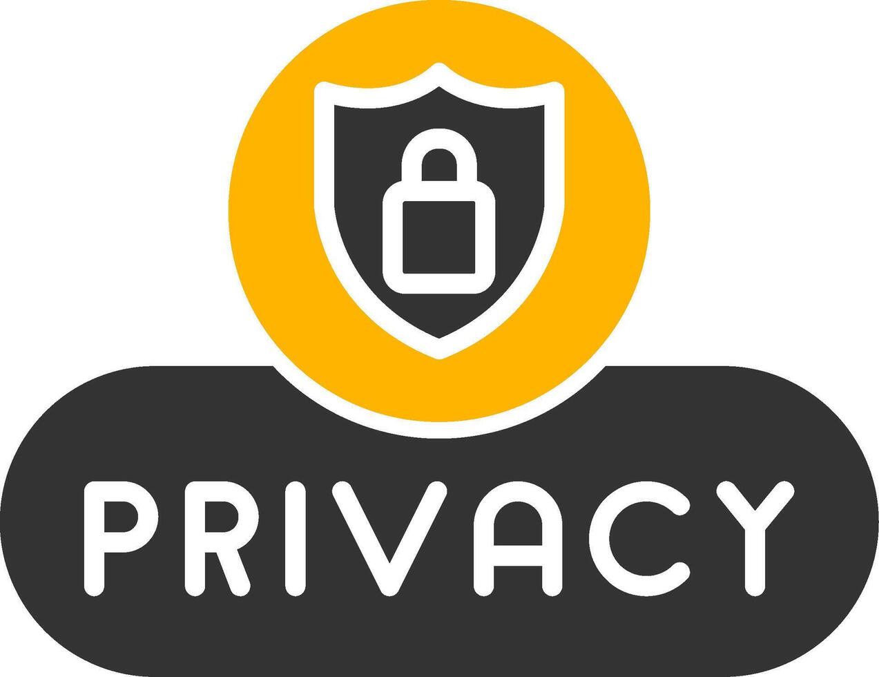 View Privacy Button Glyph Two Color vector