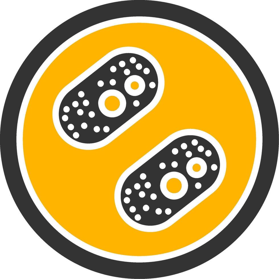 Rhodobacter sphaeroides Photosynthetic Bacterium Glyph Two Color vector