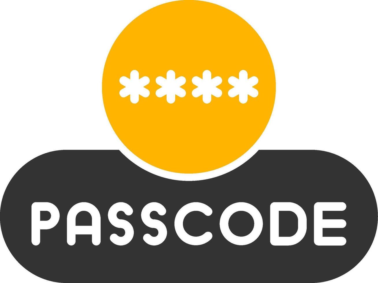 Enter Passcode Button Glyph Two Color vector