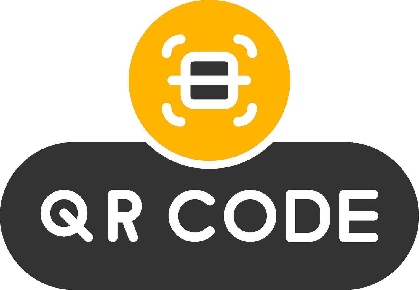 Scan QR Code Button Glyph Two Color vector