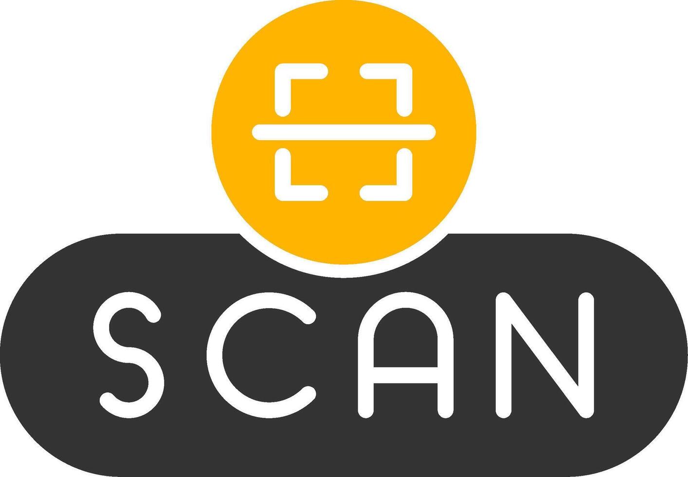 Start Scan Button Glyph Two Color vector