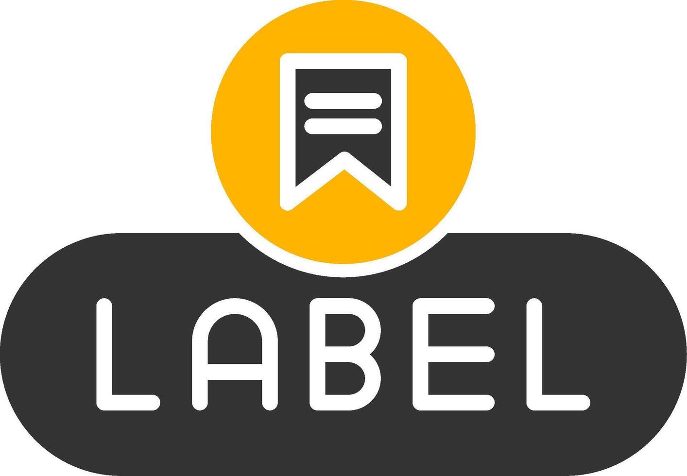 Add Label Button Glyph Two Color vector