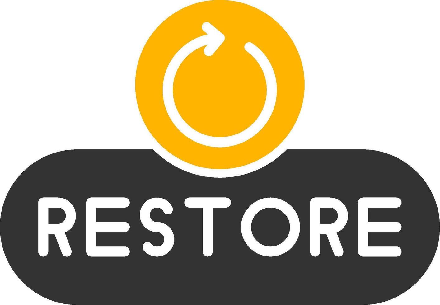 Restore File Button Glyph Two Color vector