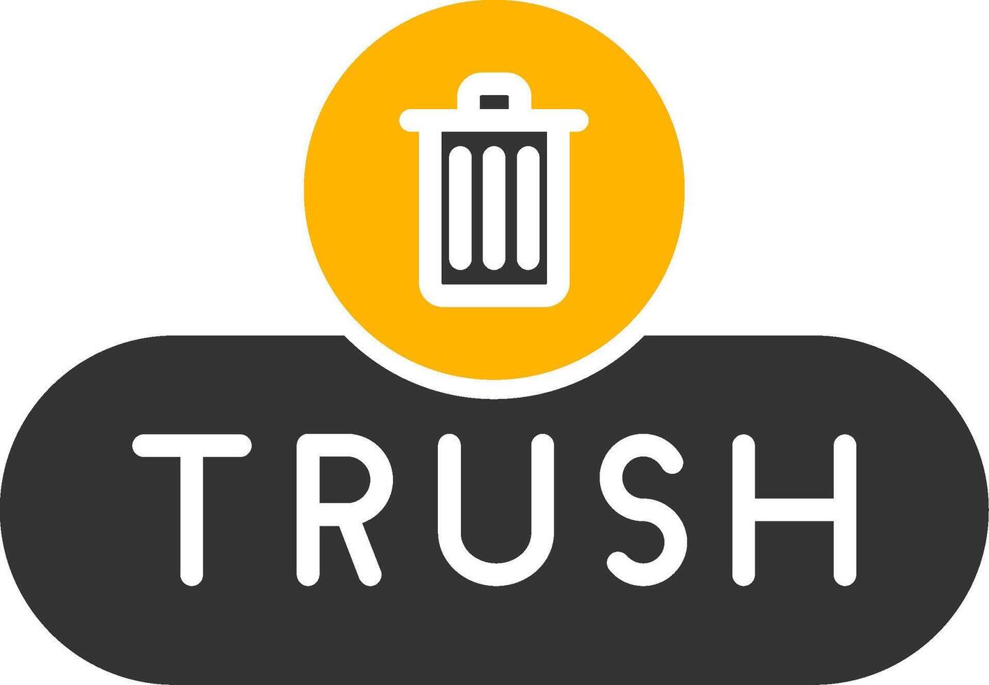 Move to Trash Button Glyph Two Color vector