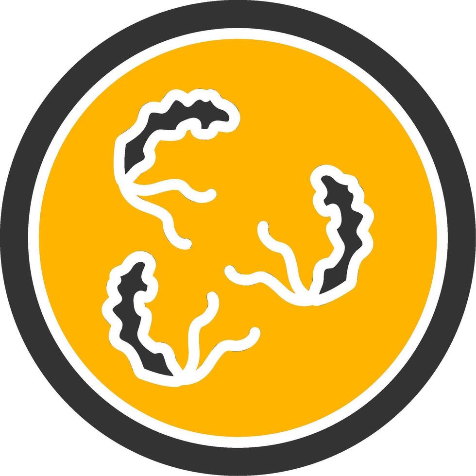 Mobiluncus curtisii Vaginal Flora Microbe Glyph Two Color vector